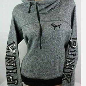 VICTORIA'S SECRET PINK BLING SEQUINS PULLOVER